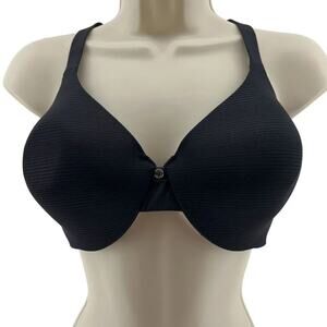 Hanes Ultimate Underwire Bra Low-Cut T-Shirt Black 36D